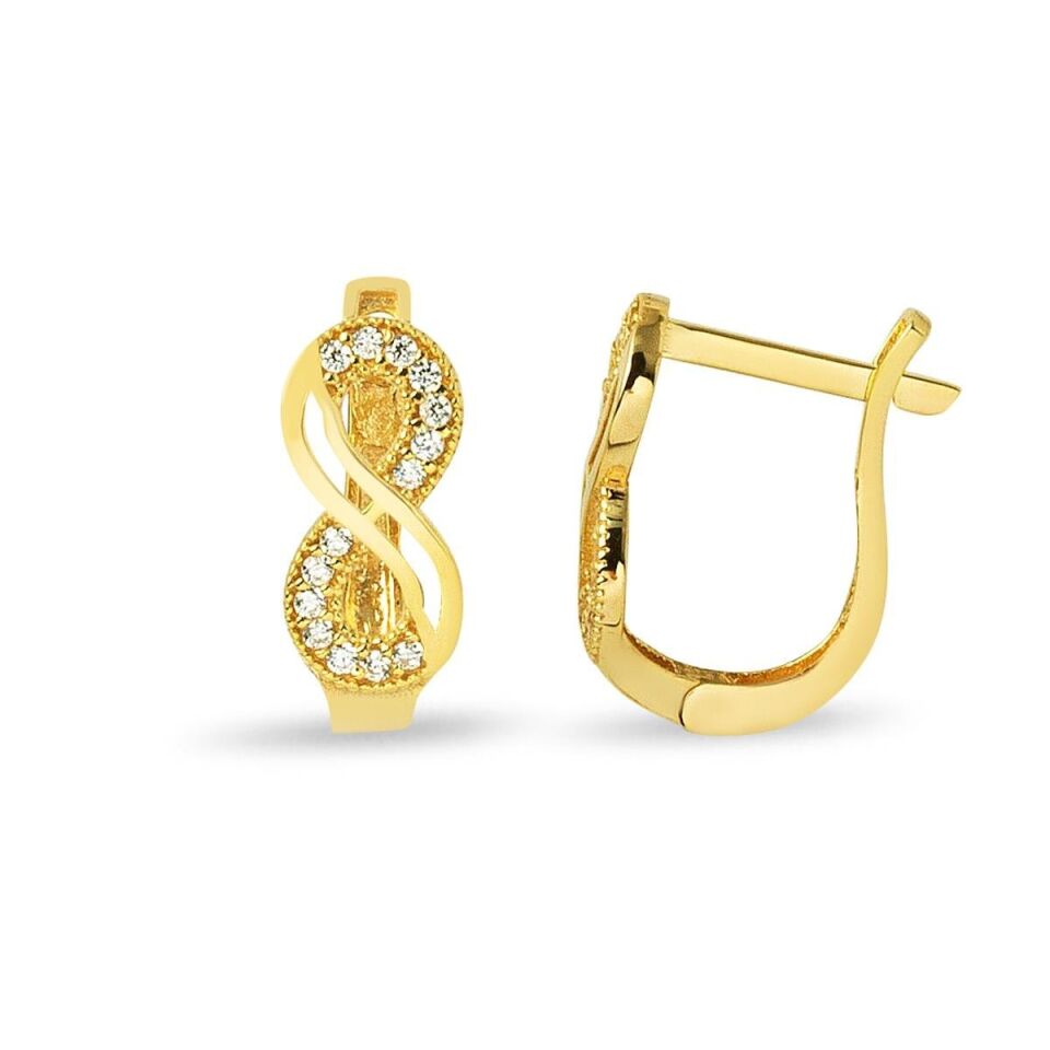 Sonsuzluk Altın Küpe