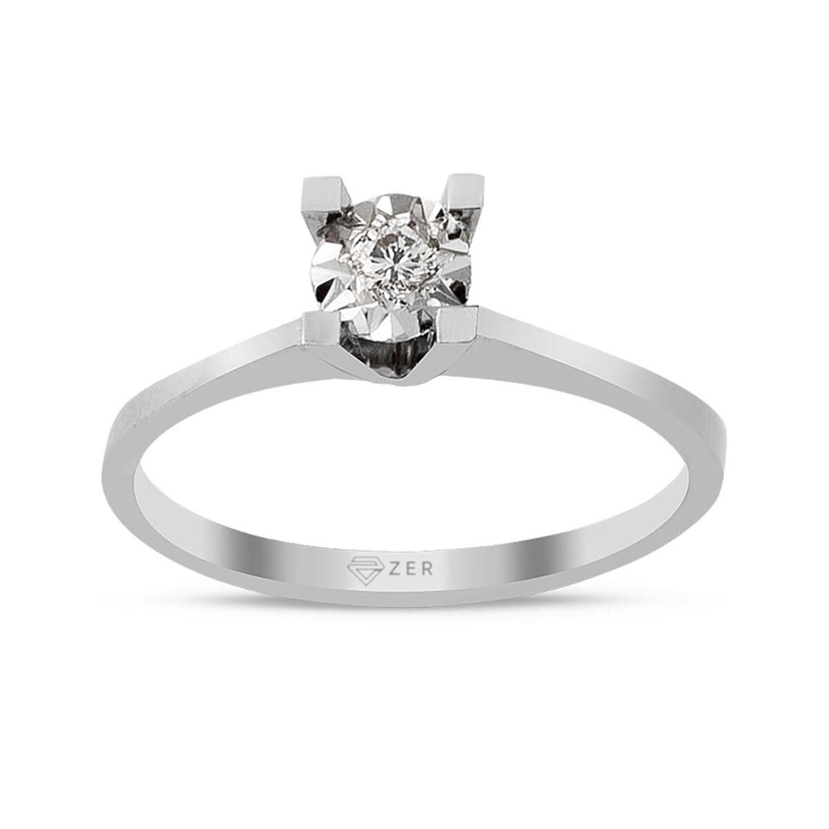 0,09 ct. Efekt Tektaş Pırlantalı Yüzük