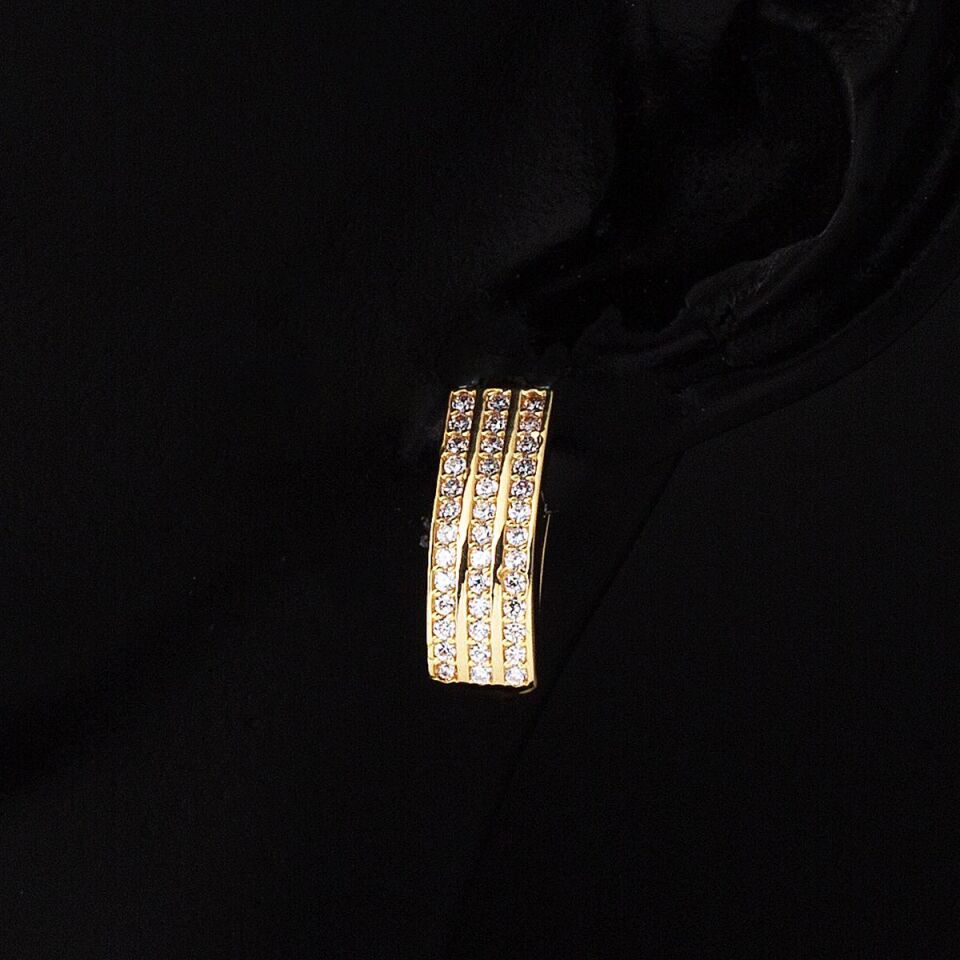 Suyolu Taşlı Altın Küpe