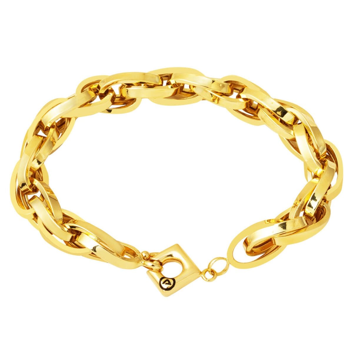 Halka Örgülü 14 Ayar Altın Kadın Bileklik