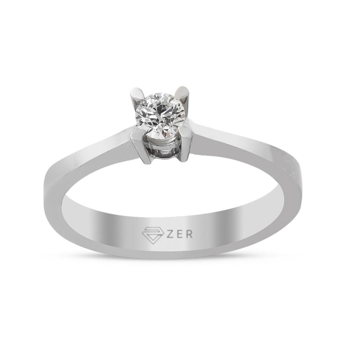 0,10 ct. Katlı Model Tektaş Pırlanta Yüzük