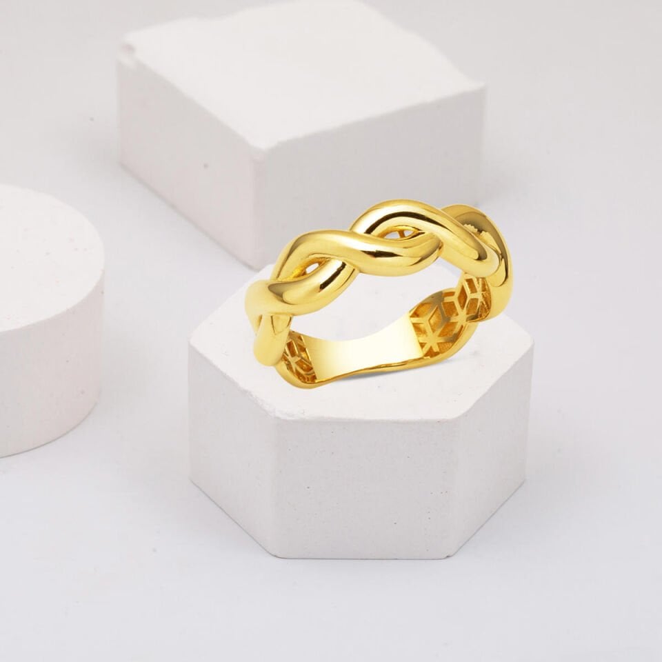 Sarmaşık Taşsız 14 Ayar Altın Yüzük