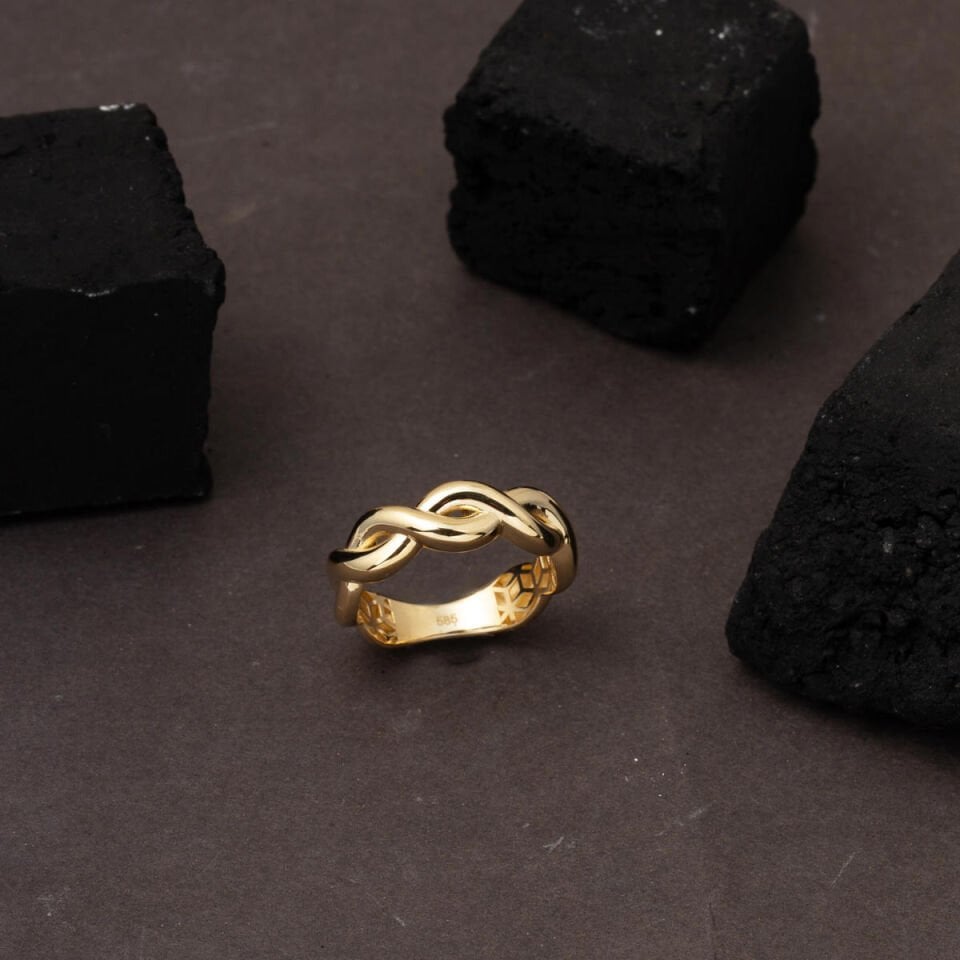 Sarmaşık Taşsız 14 Ayar Altın Yüzük