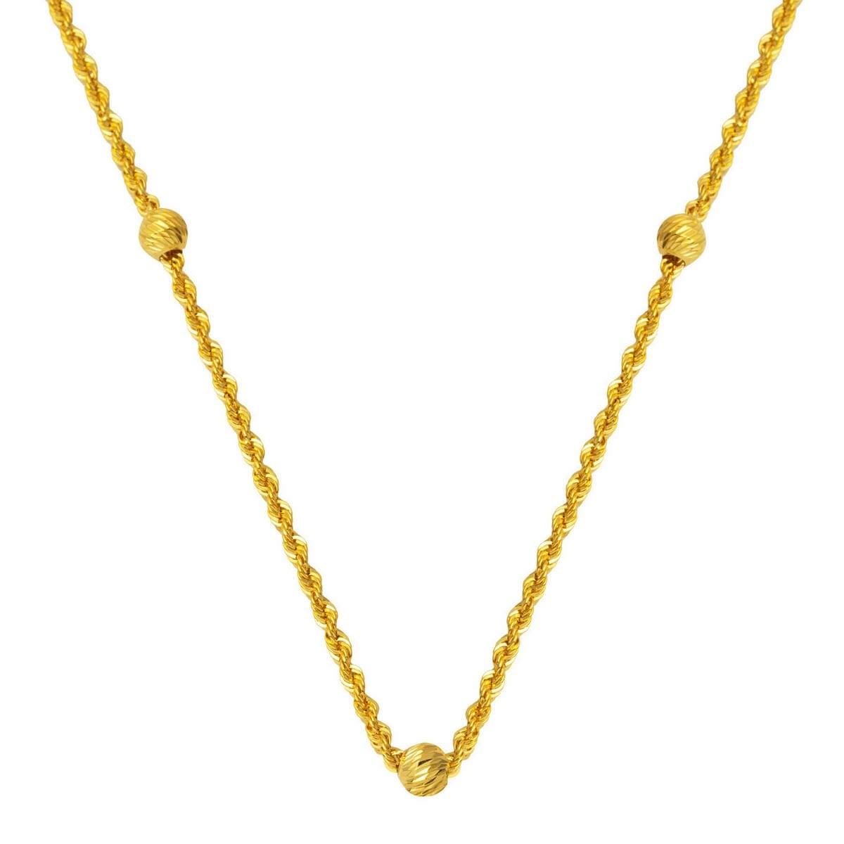 Dorika Toplu Burma Altın Zincir 14 Ayar 45cm.