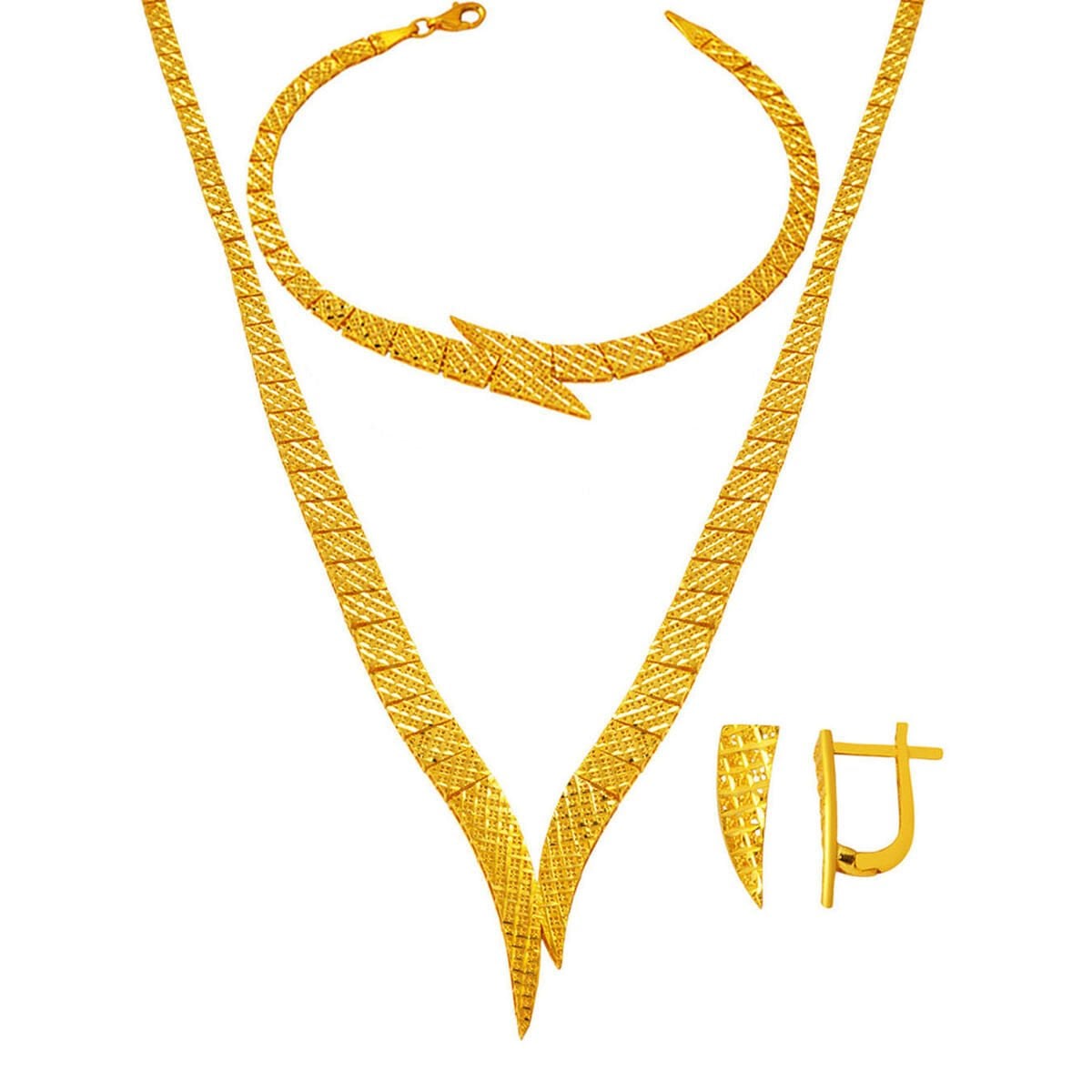 Yaşam Çiçeği Suyolu Altın Takı Seti