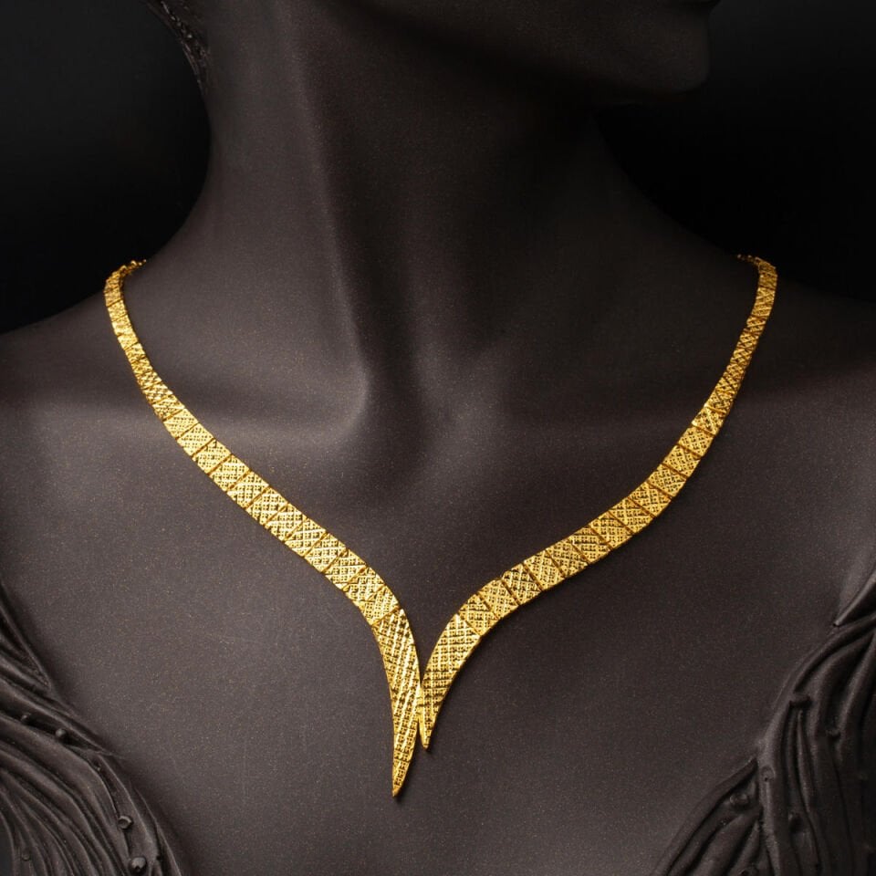 Yaşam Çiçeği Suyolu Altın Takı Seti