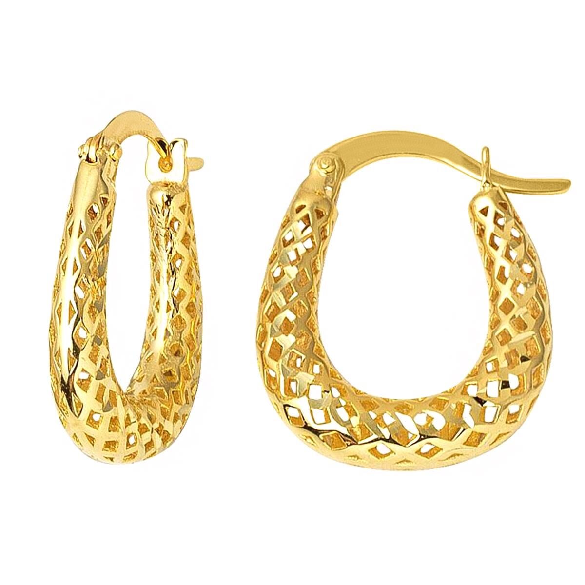 Sepet 14 Ayar Altın Halka Küpe