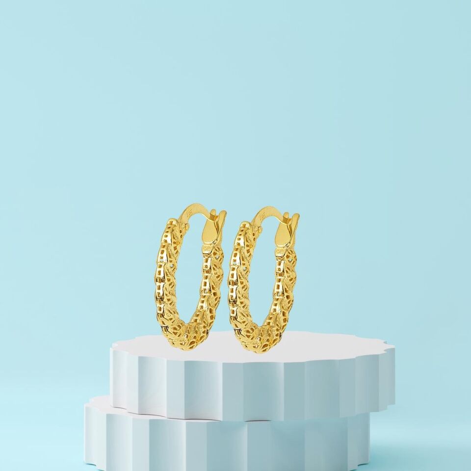 Burgu Telkari 14 Ayar Altın Küpe