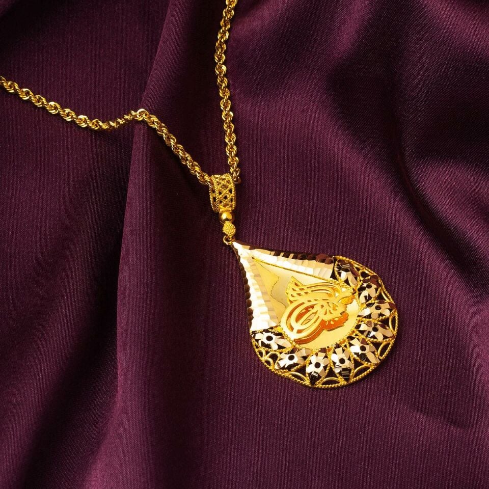 22 Ayar Osmanlı Tuğralı Altın Kolye