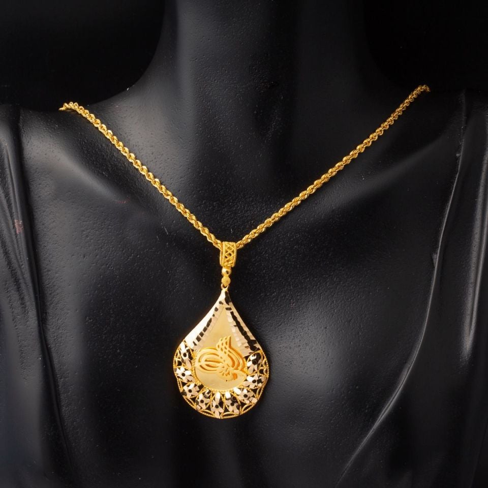 22 Ayar Osmanlı Tuğralı Altın Kolye