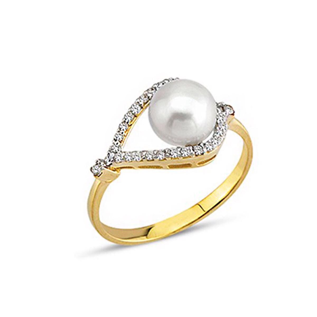 Chiara İncili Altın Yüzük