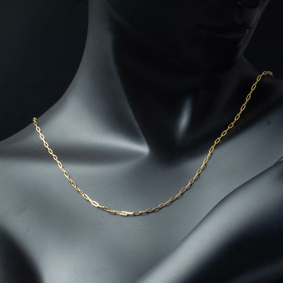 Altın Spor Zincir Kolye 14 Ayar 45cm.