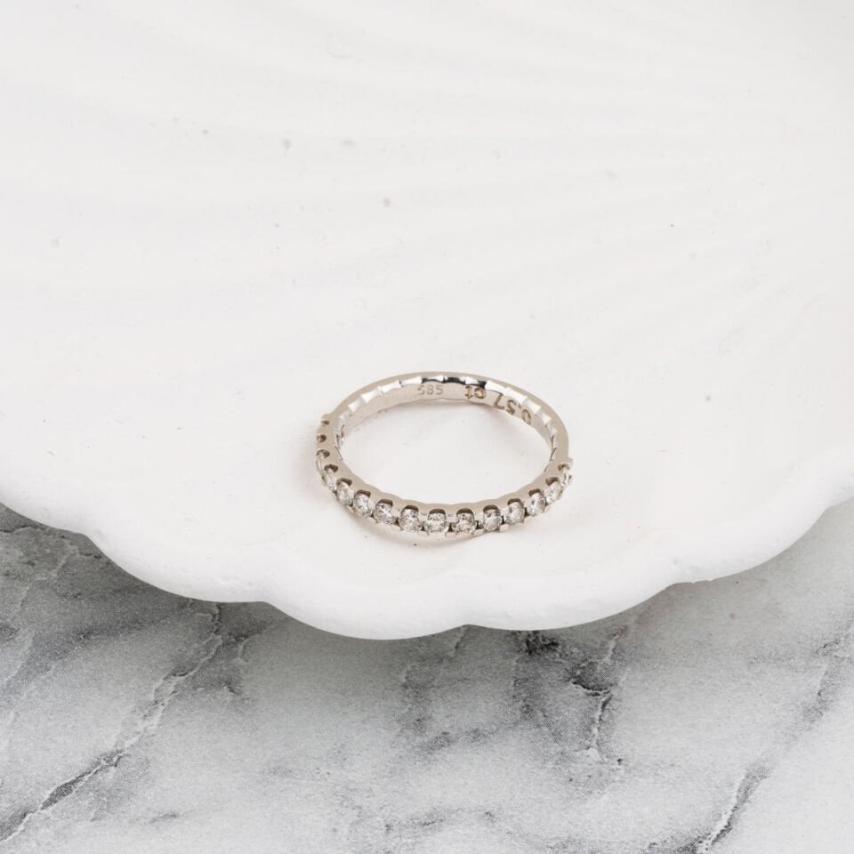 0,54 Karat Yarımtur Pırlanta Yüzük