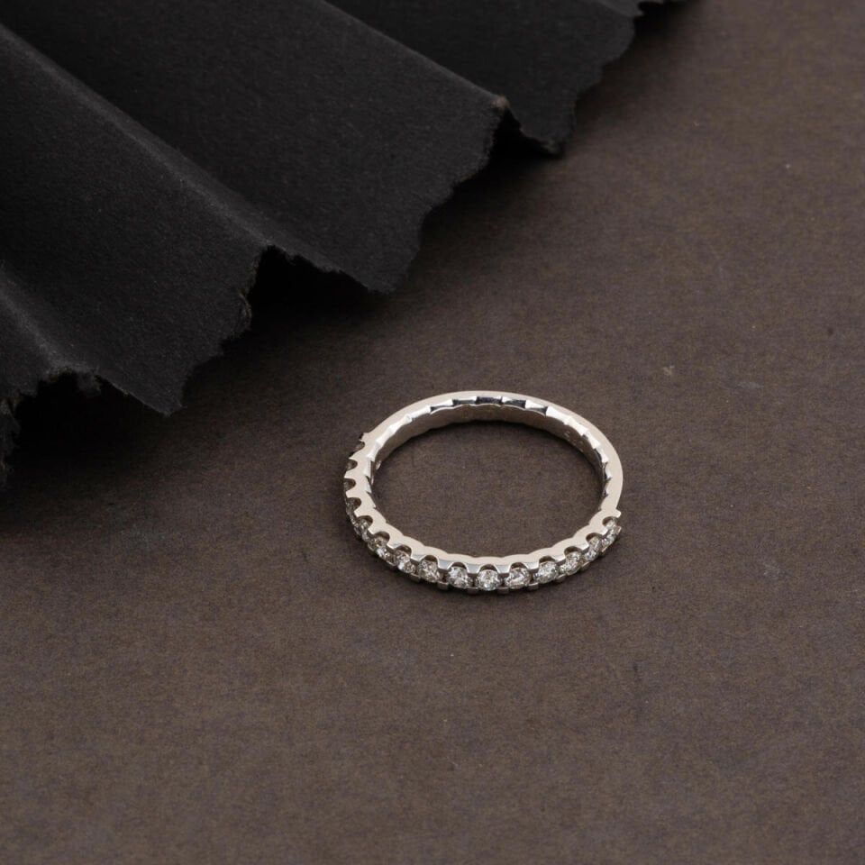 0,54 Karat Yarımtur Pırlanta Yüzük