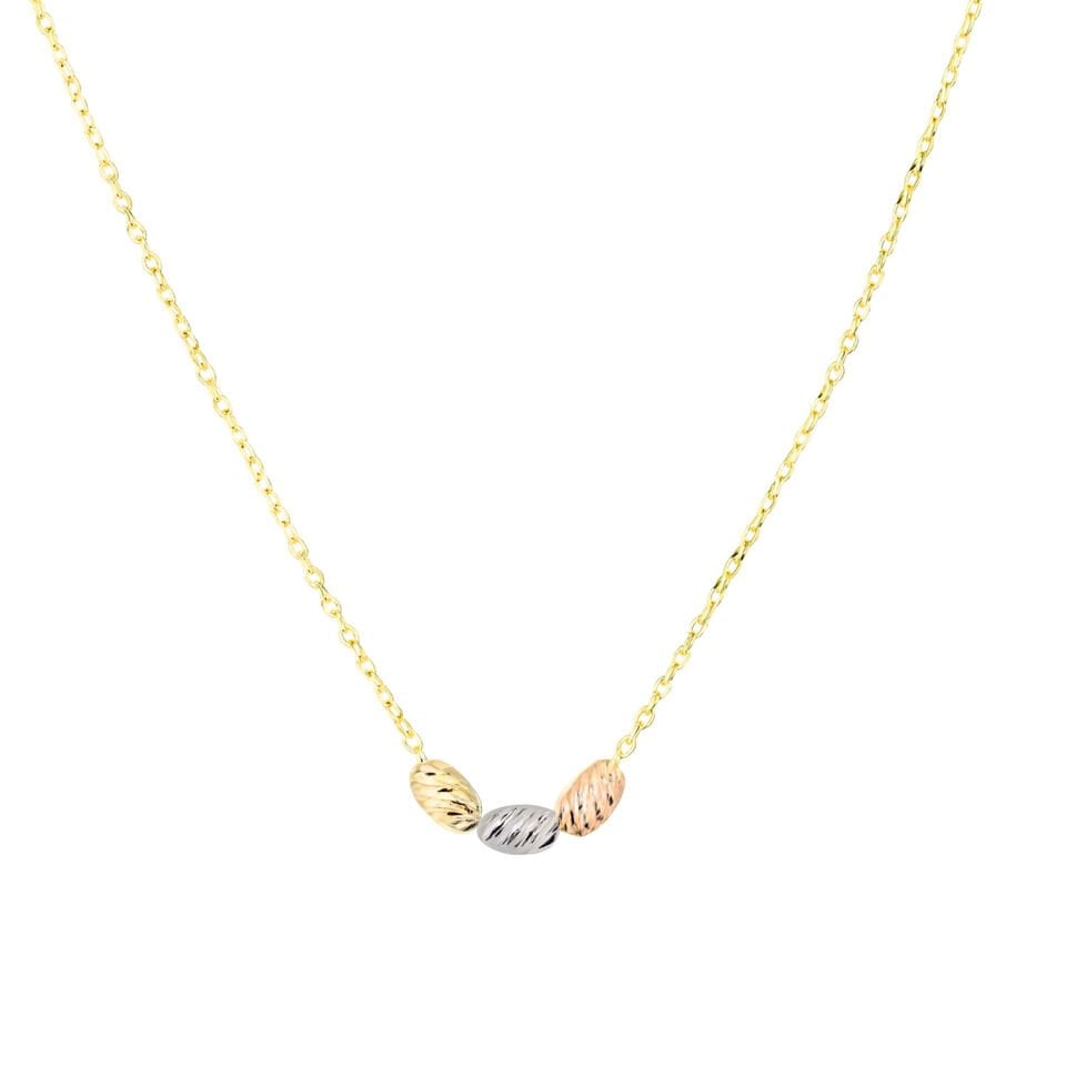 Üç Renk Dorika Işıltısı Kolye