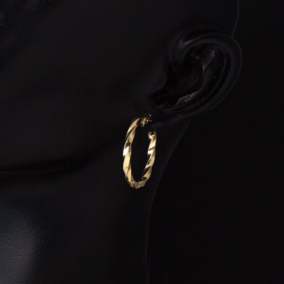 Burgu Mini Altın Halka Küpe