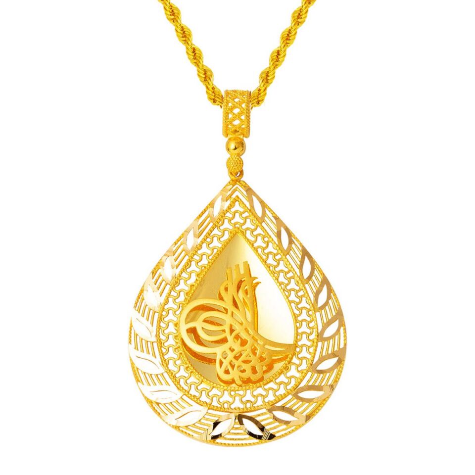 22 Ayar Altın Osmanlı Tuğralı Kolye