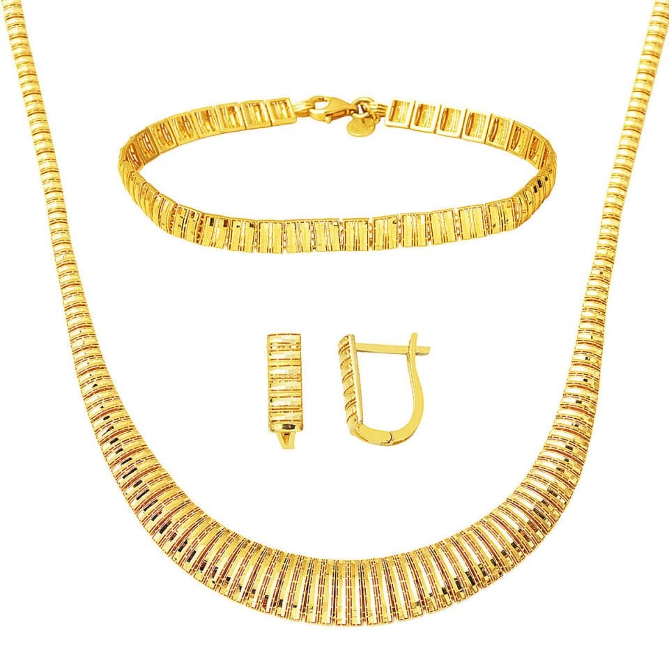 Dolunay Kalemli 14 Ayar Altın Düğün Seti