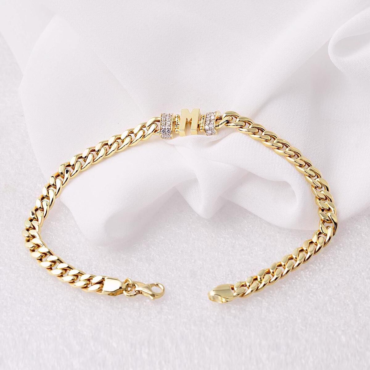 Harf Altın Bileklik (Tüm Harfler Üretilir)