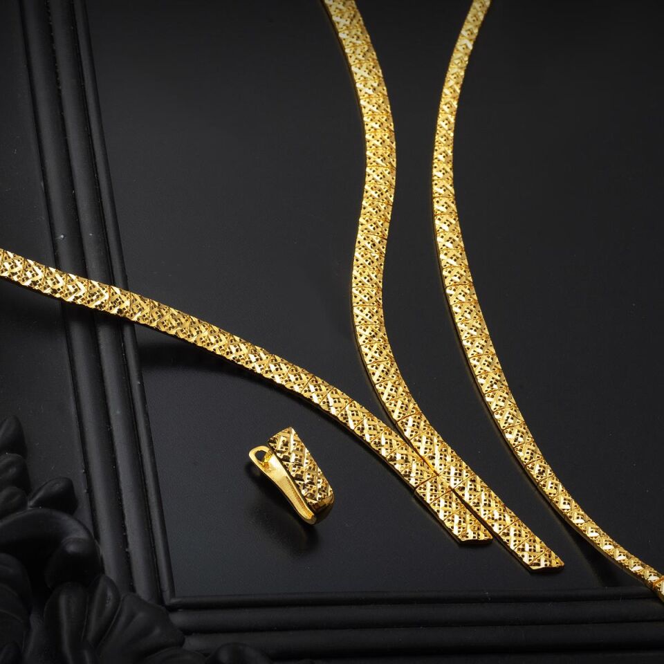 Princess Taşsız Altın Takı Seti