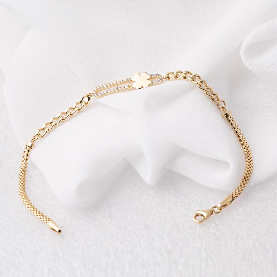 Favori Yonca 14 Ayar Altın Bileklik