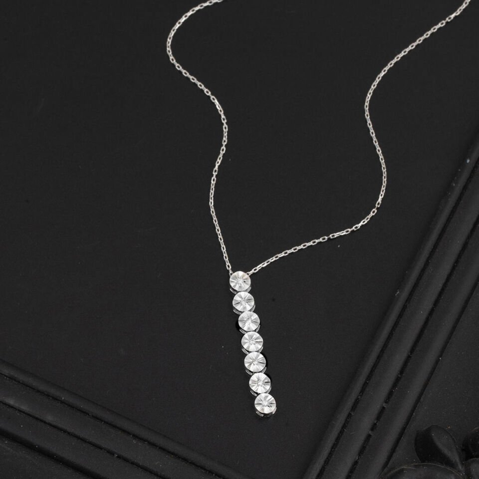 7 Taş Pırlantalı Altın Kolye