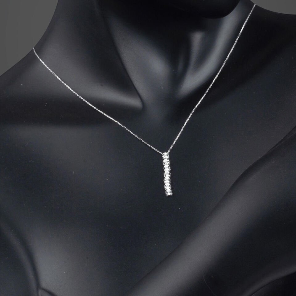 7 Taş Pırlantalı Altın Kolye