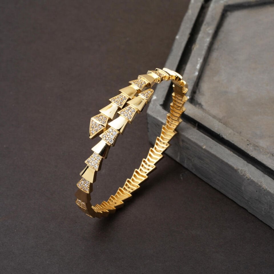 Serpenti 14 Ayar Kelepçe Altın Bilezik