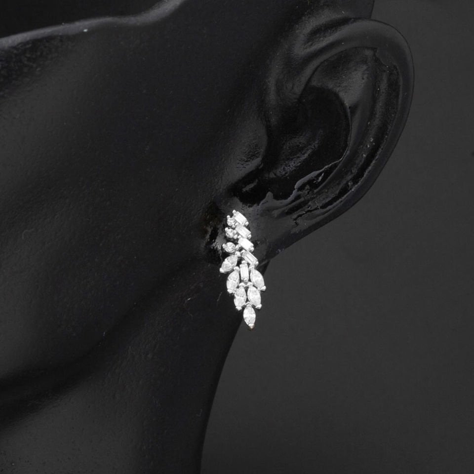 Hanımeli Tasarım Beyaz Altın 14 Ayar Nişan Seti