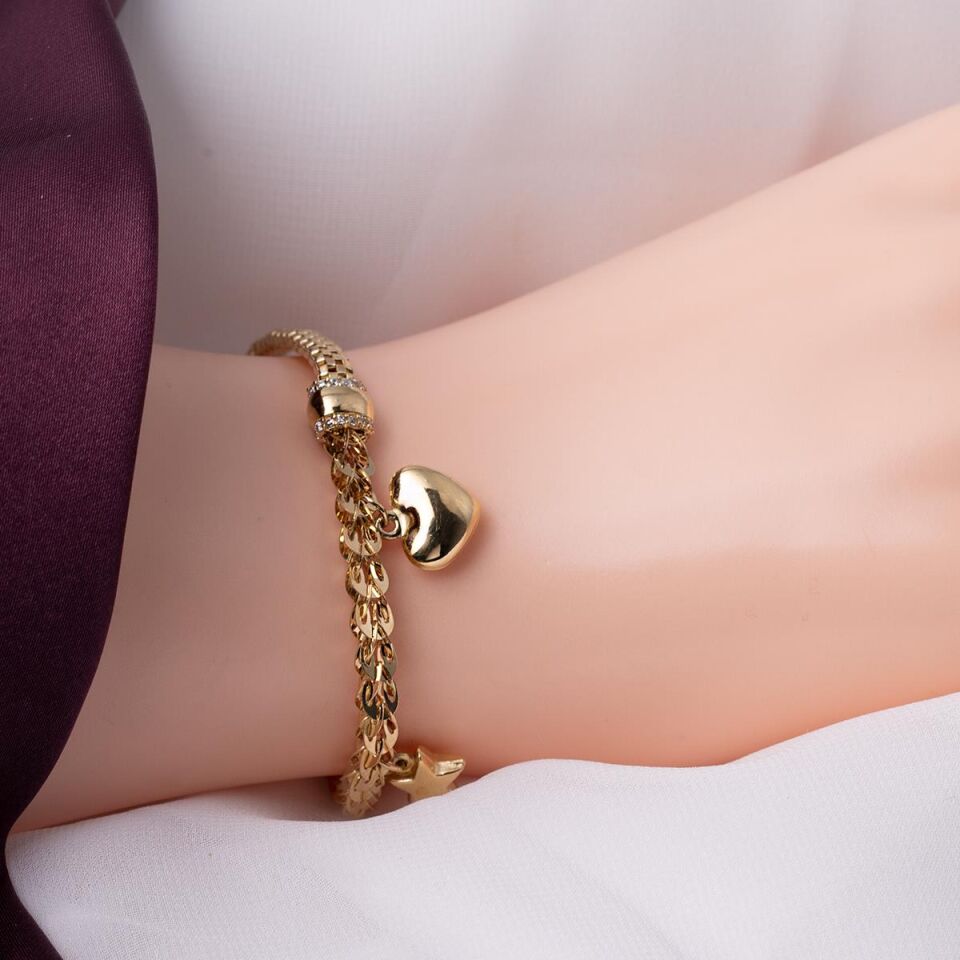 Kalpli Pandora 14 Ayar Altın Bileklik