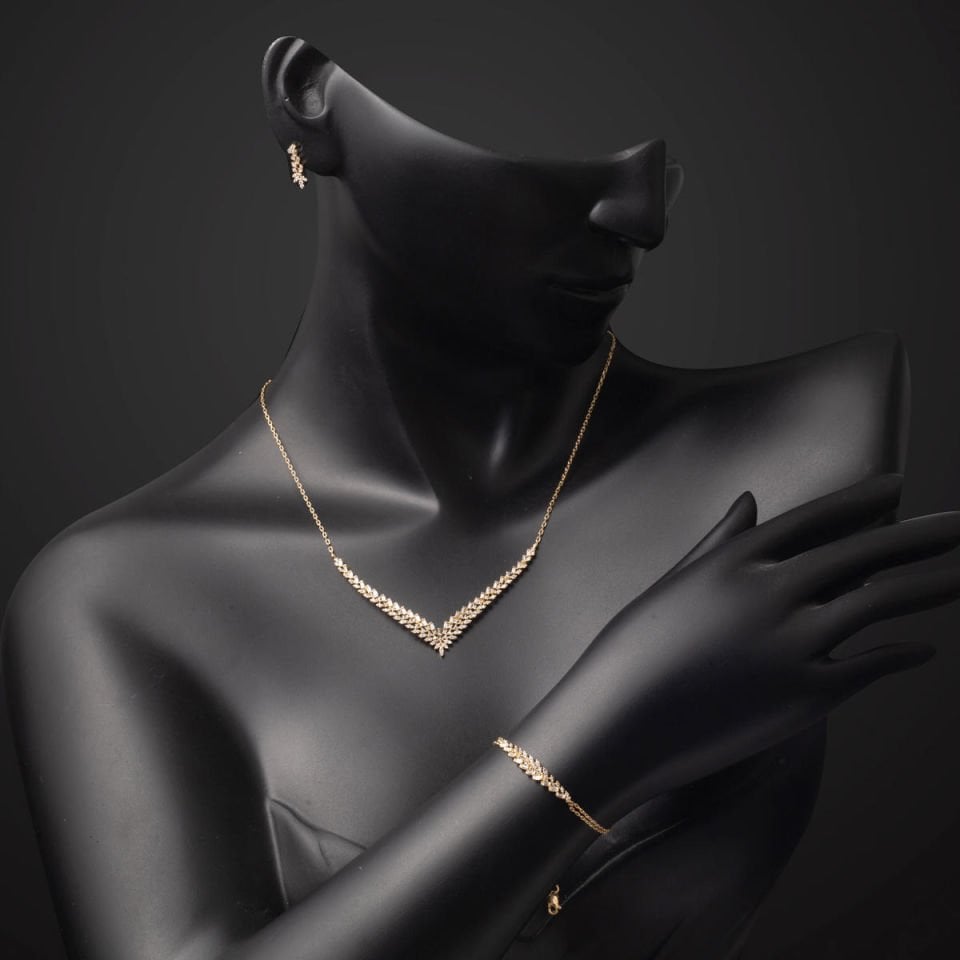 Liya 14 Ayar Nişan Söz Set Takımı Altın