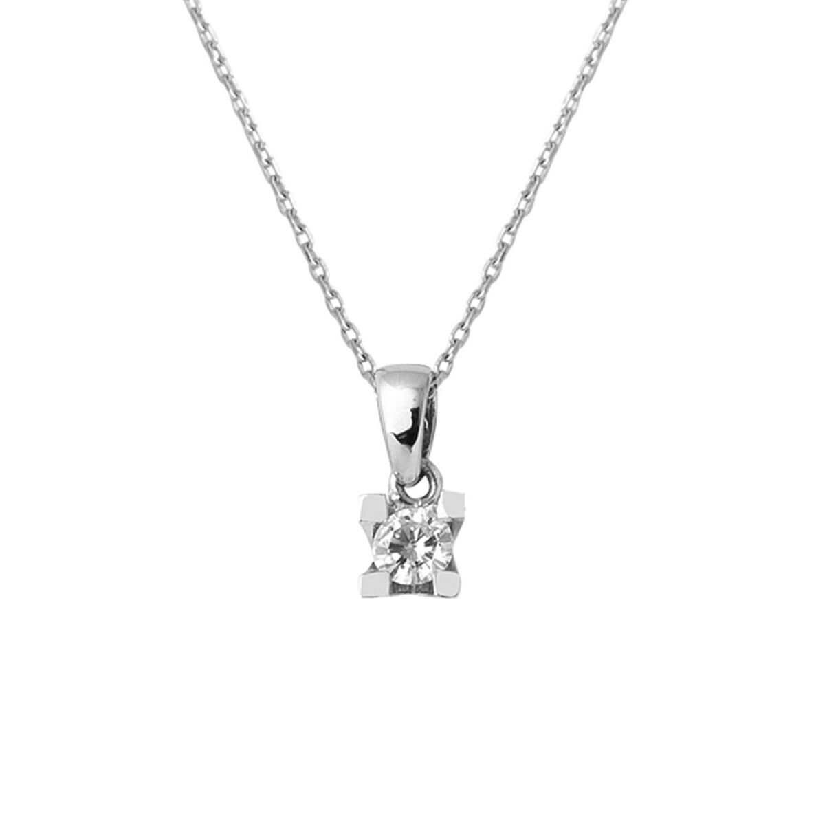 0,16 Karat Tektaş Pırlanta Kolye