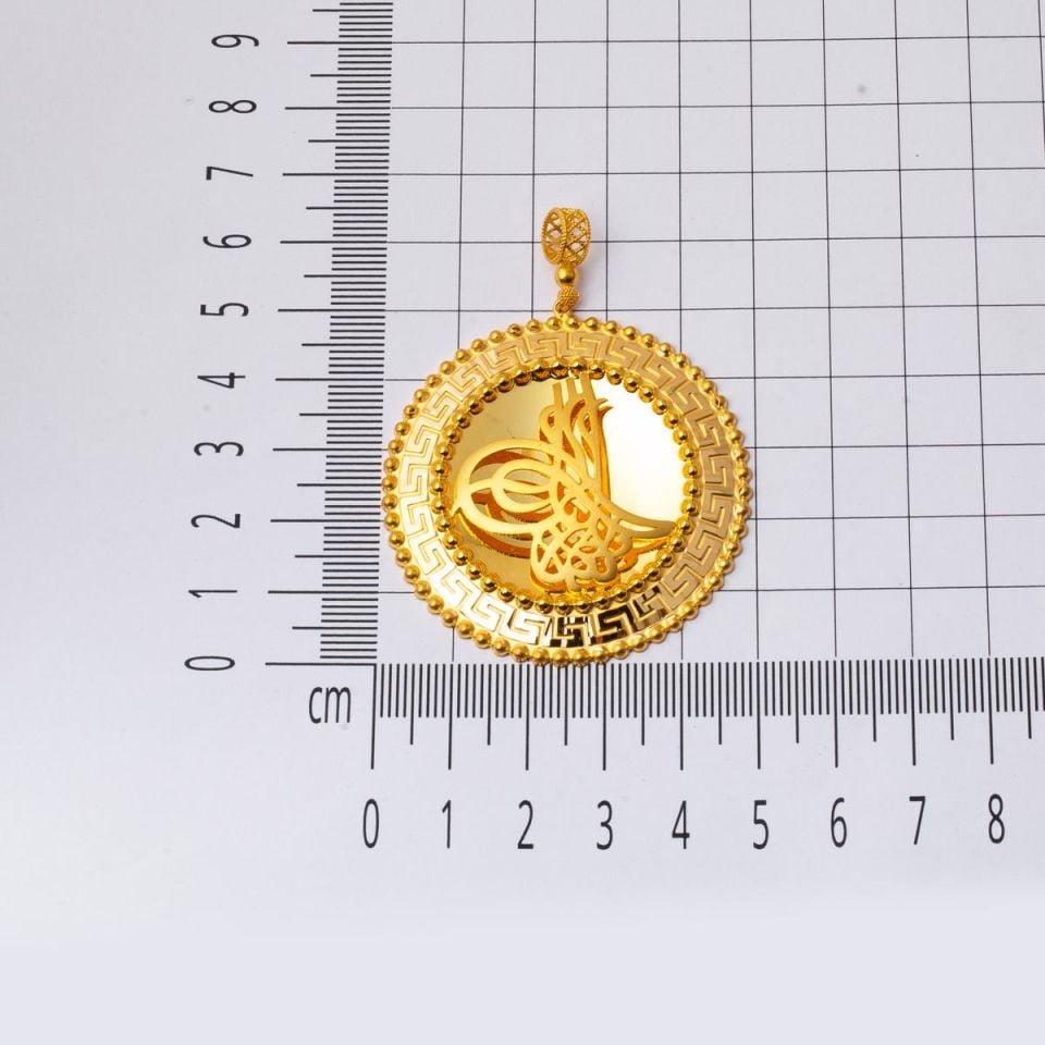 22 Ayar Versage Tuğralı Altın Kolye