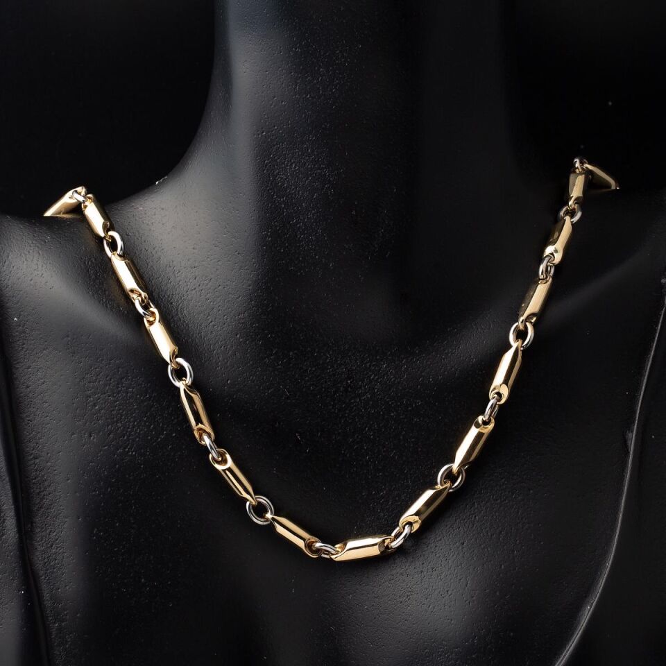 Cartier Tarzı 14 Ayar Altın Zincir - 60 cm