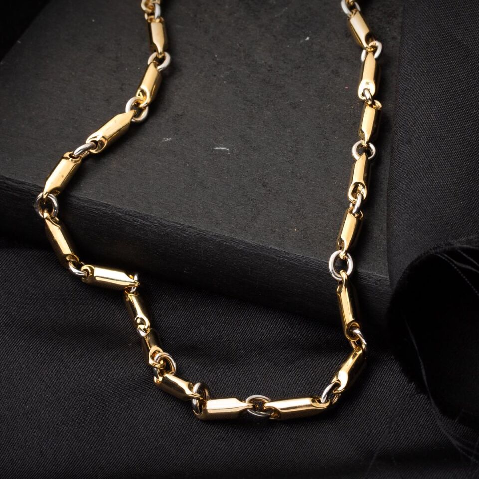 Cartier Tarzı 14 Ayar Altın Zincir - 60 cm