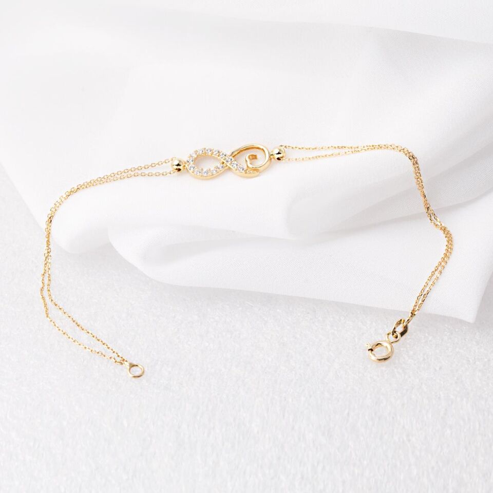 Kalpli Sonsuzluk Altın Bileklik