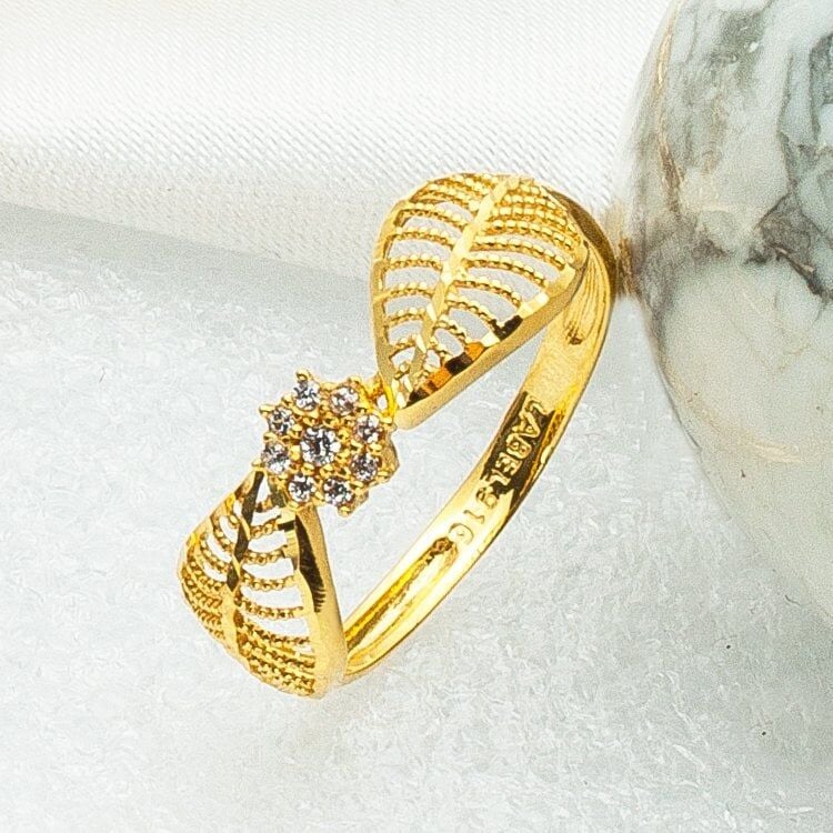 Yapraklı 22 Ayar Altın Yüzük