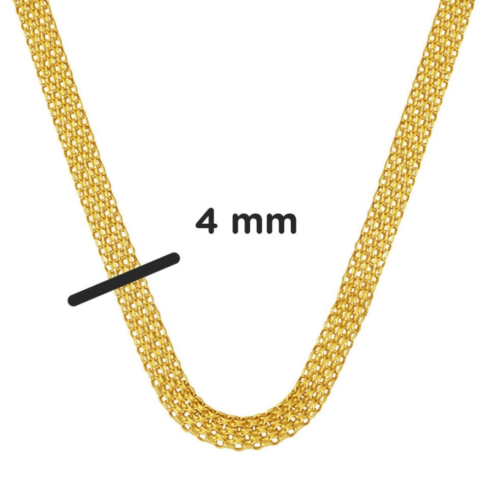 5 mm. Bismark 14 Ayar Altın Zincir Kolye 40 cm.