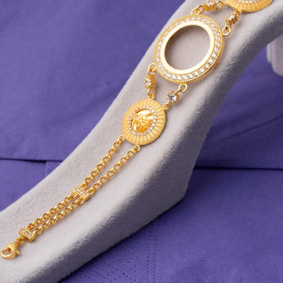 Tuğralı Çeyreklik Altın Bileklik