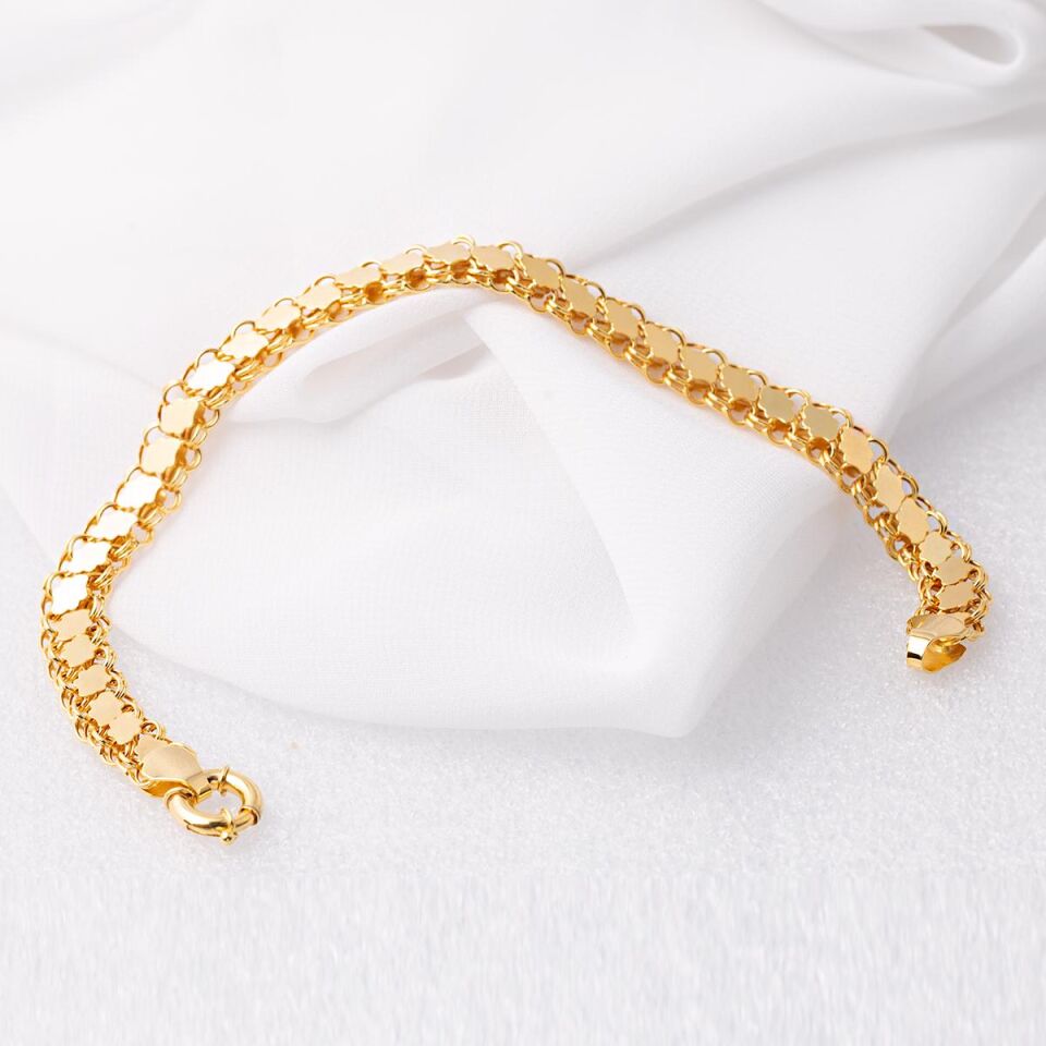 Örme Zincir Altın Bileklik