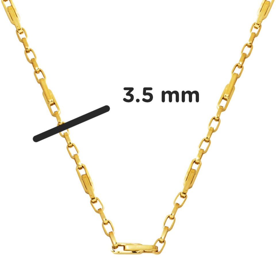 Halkalı Ataç Zincir Kolye 14 Ayar Altın 60 cm.