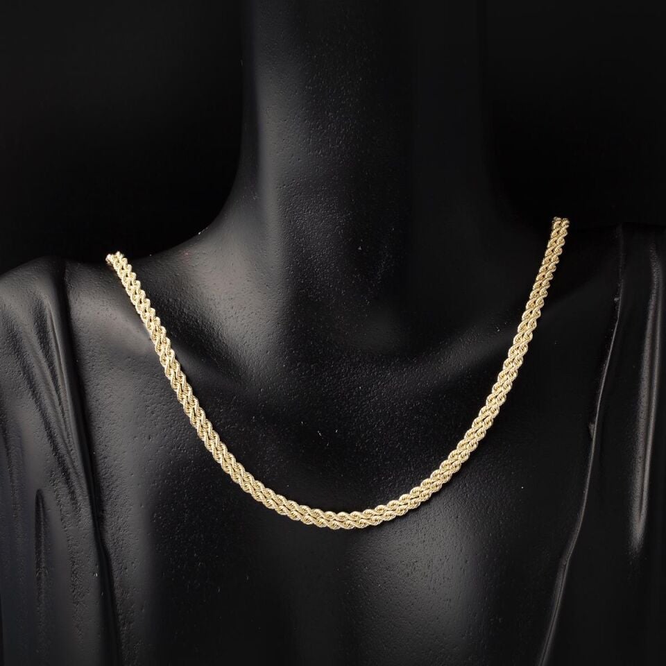 Sultan Örgüsü Taşsız Altın Takı Seti