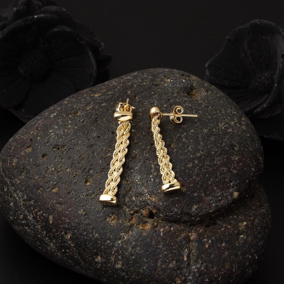 Sultan Örgüsü Taşsız Altın Takı Seti