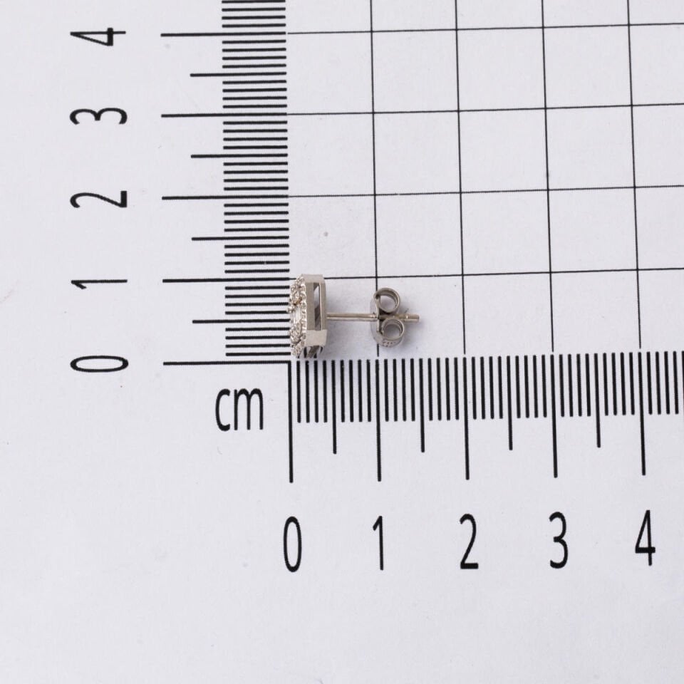 0,50 Karat Baget Pırlanta Küpe