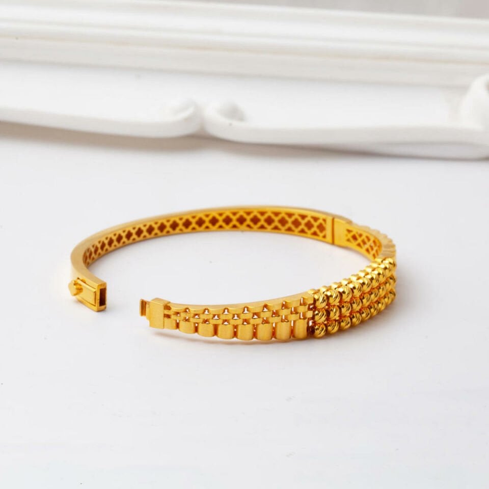 Rolex Dorika Tasarım 14 Ayar Altın Kelepçe