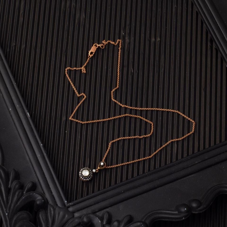 0,20 Karat Elmaslı Altın Kolye