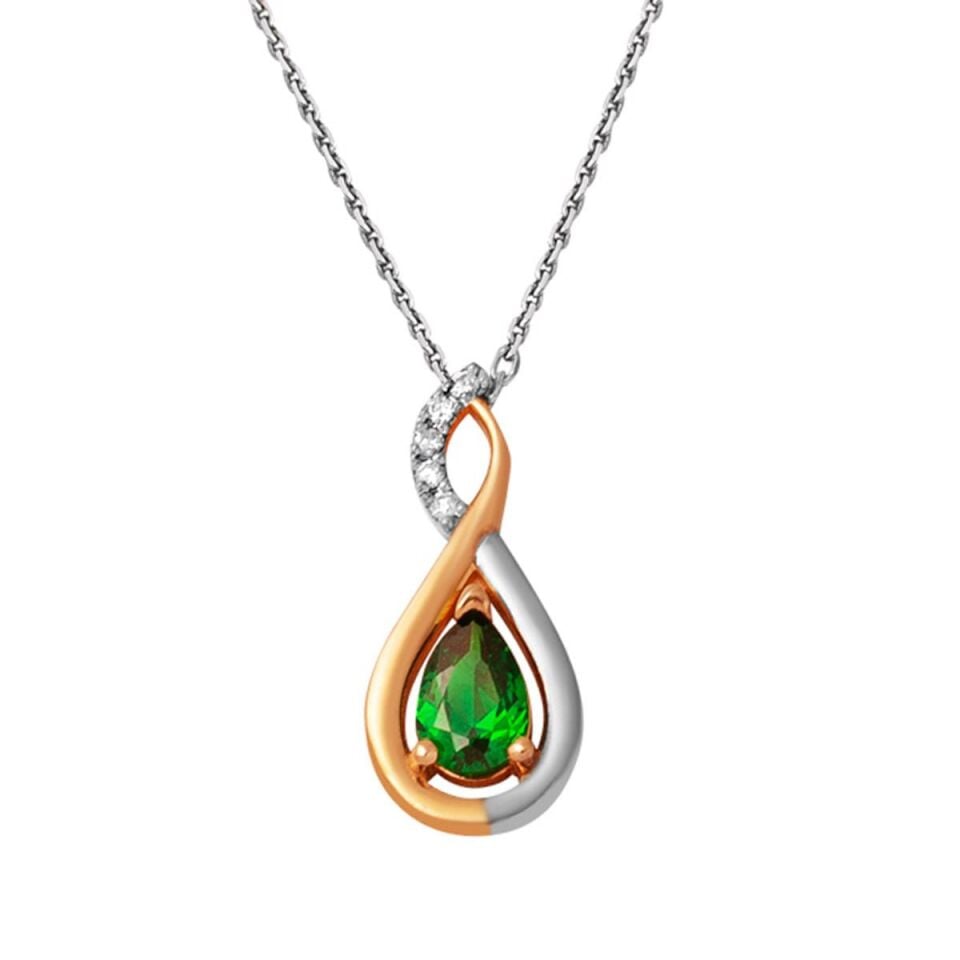Pırlanta Zümrüt Sonsuzluk Kolye