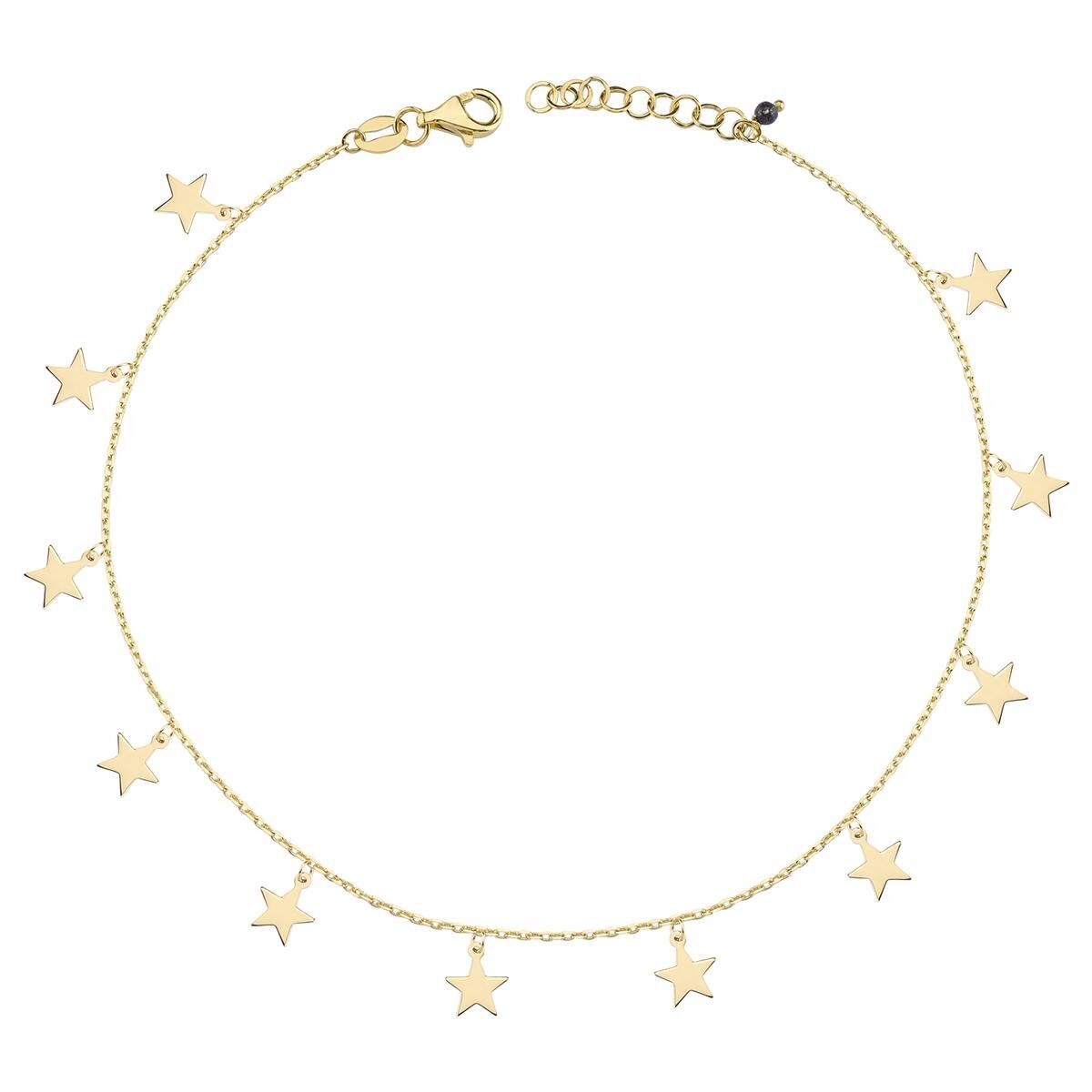 Yıldızlı 14 Ayar Altın Halhal