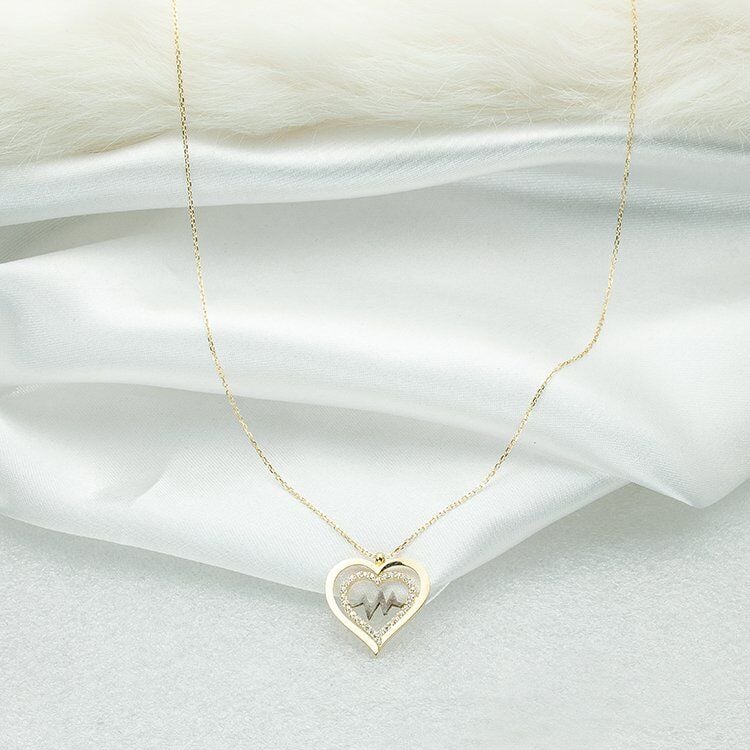 Kalp Atışım 14 Ayar Altın Kolye