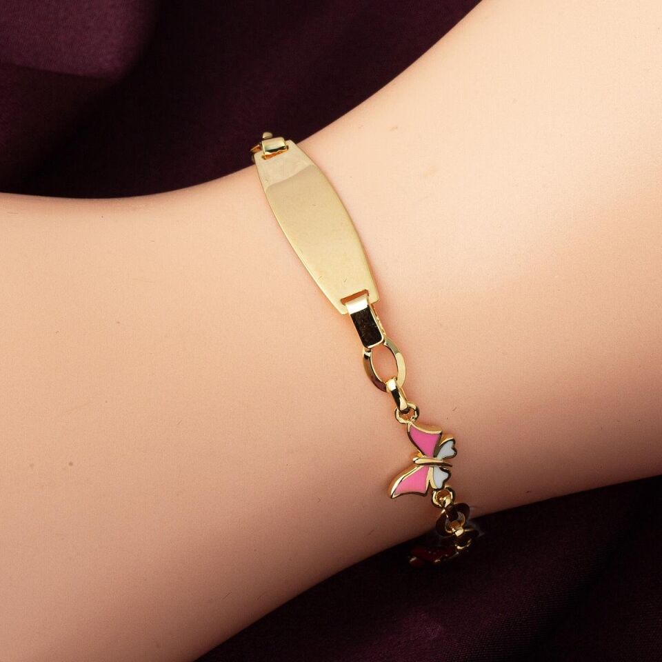 Kelebek İsimlikli Altın Bebek Bilekliği